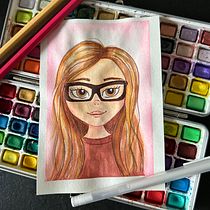Mon projet du cours : Dessin fanart à l'aquarelle et aux crayons de couleur. Traditional illustration, Painting, Watercolor Painting, Portrait Drawing, Children's Illustration, and Colored Pencil Drawing project by polinka_mn - 04.23.2024