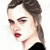 My project for course: Watercolor Portrait from a Photo. Traditional illustration, Watercolor Painting, and Portrait Drawing project by milim92 - 04.24.2024