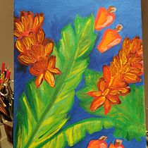 Mi proyecto del curso: Pintura acrílica: crea piezas coloridas y tropicales. Projekt z dziedziny  Malarstwo, Malarstwo akr, lowe, Ilustracja naturalist i czna użytkownika Carolina Luna - 24.04.2024