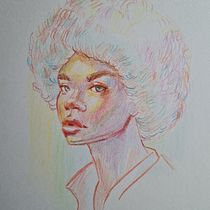 My project for course: Vibrant Portrait Drawing with Colored Pencils. Drawing, Portrait Drawing, Sketchbook, and Colored Pencil Drawing project by tove_frennberg - 04.27.2024