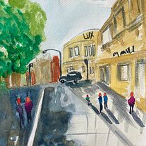 Mi proyecto del curso: Paisajes urbanos en acuarela Ein Projekt aus dem Bereich Bildende Künste, Aquarellmalerei und Architektonische Illustration von Marjorie Orantes Nájera - 27.04.2024