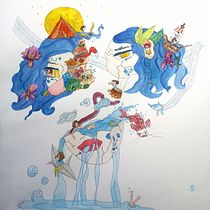 My project for course: Surreal Illustration with Watercolor and Ink. Traditional illustration, Fine Arts, Painting, Drawing, and Watercolor Painting project by Paola Catamo - 04.24.2024