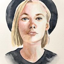 Watercolor Portrait from a Photo. Traditional illustration, Watercolor Painting, and Portrait Drawing project by Leanda Xavian - 04.23.2024