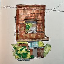 My project for course: Expressive Architectural Sketching with Colored Markers. Sketching, Drawing, Architectural Illustration, Sketchbook & Ink Illustration project by Sylvia Serra - 04.29.2024