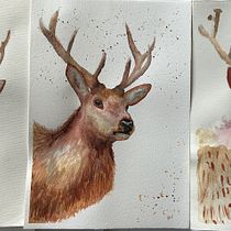 Mon projet du cours : Portraits expressifs d'animaux à l'aquarelle. Un proyecto de Ilustración tradicional, Pintura a la acuarela, Dibujo realista e Ilustración naturalista				 de polinka_mn - 29.04.2024