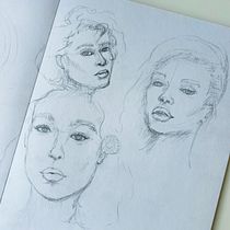 Mi proyecto del curso: Sketchbook de retrato: explora el rostro humano. Projekt z dziedziny Sketching,  R, sunek, Portret,  R, sunek art, st, czn i Sketchbook użytkownika Maria Fortich - 30.04.2024