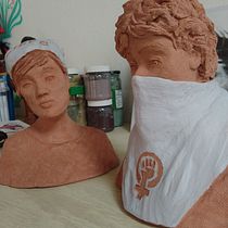 Escultura figurativa con arcilla. Artes plásticas, e Escultura projeto de indhira - 30.04.2024