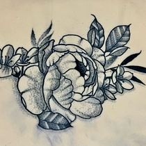 My project for course: Botanical Tattoo with Pointillism. Ilustração tradicional, Desenho de tatuagens e Ilustração botânica projeto de Giuseppe Santoiemma - 30.04.2024
