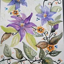 Mon projet du cours : Aquarelle florale créative : renouez avec la nature. Traditional illustration, Painting, Watercolor Painting, and Botanical Illustration project by Michelle Guay - 05.02.2024