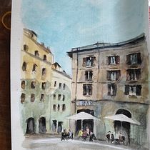 Il mio progetto del corso: Tecniche moderne di acquerello paesaggistico. Un progetto di Pittura e Pittura ad acquerello di Antonella marianella - 02.05.2024