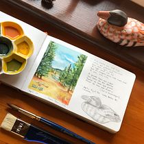 My project for course: Watercolor Travel Journal. Traditional illustration, Watercolor Painting, Sketchbook, and Architectural Illustration project by paula_ladner - 04.25.2024