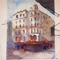 My project for course: Architectural Sketching with Watercolor and Ink. Sketching, Drawing, Watercolor Painting, Architectural Illustration, Sketchbook & Ink Illustration project by craig.pickles007 - 05.01.2024