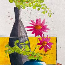 My project for course: Contemporary Botanical Illustration with Ink. Un projet de Illustration traditionnelle, Dessin artistique, Illustration botanique, Illustration à l'encre , et Peinture de Kelly A - 03.05.2024