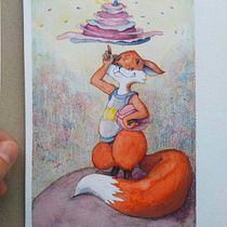 My project for course: Animal Characters in Watercolor for Children’s Books. Traditional illustration, Fine Arts, Painting, Drawing, Watercolor Painting, Children's Illustration, and Narrative project by viskyruth - 05.04.2024