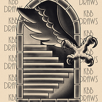 My project for course: Design Old-School Tattoos in Procreate. Projekt z dziedziny  R, sunek, Ilustracja c, frowa i Projektowanie tatuaż użytkownika alejandro.jamx - 05.05.2024