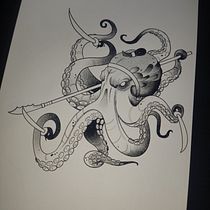 Mi proyecto del curso: Ilustración de tatuajes blackwork desde cero Ein Projekt aus dem Bereich Traditionelle Illustration, Zeichnung, Digitale Illustration, Tattoodesign und Digitale Zeichnung von Diana Uzcategui - 03.05.2024