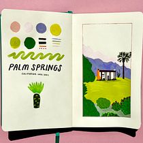 My project for course: Travel Sketchbook Illustration with Gouache. Un progetto di Pittura, Disegno, Sketchbook e Pittura gouache di Melanie Richards - 05.05.2024