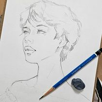 My project for course: Portrait Sketchbooking: Explore the Human Face. Sketching, Drawing, Portrait Drawing, Artistic Drawing, and Sketchbook project by J Kang - 05.06.2024