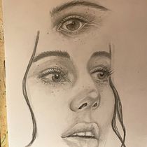 My project for course: Portrait Sketchbooking: Explore the Human Face. Sketching, Drawing, Portrait Drawing, Artistic Drawing, and Sketchbook project by lindalou13 - 05.07.2024