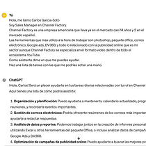 Mi proyecto del curso: Usar Chat GPT para trabajar. Design Management, Management, Productivit, and Artificial Intelligence project by carlos.garciasoto - 05.07.2024