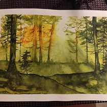 My project for course: Dreamy Watercolor Landscapes: Paint with Light. Un projet de Peinture , et Aquarelle de Jenny Cho - 08.05.2024
