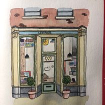 My project for course: Watercolor Urban Illustration: Portray your City. Pintura, Desenho, Pintura em aquarela e Ilustração arquitetônica projeto de manupala - 08.05.2024