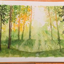 My project for course: Dreamy Watercolor Landscapes: Paint with Light. Un projet de Peinture , et Aquarelle de Shilpa - 08.05.2024