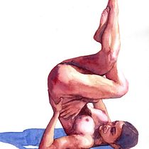 Mój projekt z kursu: Postać ludzka w akwareli. Un progetto di Illustrazione tradizionale, Belle arti, Pittura, Pittura ad acquerello, Disegno realistico e Disegno anatomico di Olga Kozyra - 09.05.2024