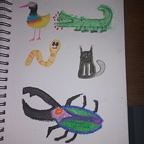 Meu projeto do curso: Técnicas de ilustração para desbloquear sua criatividade. Projekt z dziedziny Design, Trad, c, jna ilustracja,  Sztuki piękne,  Malarstwo, Kreat, wność, Kreat, wne zabaw, z dziećmi i Sketchbook użytkownika marseldecarvalho - 09.05.2024