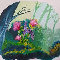 Mi proyecto del curso: Ilustración de paisajes de fantasía con acuarela y gouache. Un progetto di Belle arti, Pittura, Pittura ad acquerello, Illustrazione naturalistica e Pittura gouache di Rebeca Artiga - 10.05.2024