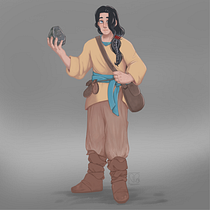 Mi proyecto del curso: Concept art para diseño de personajes y worldbuilding - Edmes Ein Projekt aus dem Bereich Traditionelle Illustration, Design von Figuren, Digitale Illustration, Concept Art, Digitale Zeichnung und Digitale Malerei von bittersweet_ange - 05.05.2024