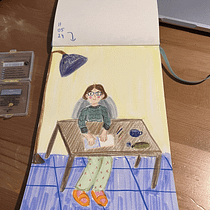 My project for course: Exploratory Sketchbook: Find Your Drawing Style. Un proyecto de Ilustración tradicional, Bocetado, Creatividad, Dibujo, Pintura a la acuarela, Sketchbook y Pintura gouache de cemreilginokcu - 11.05.2024