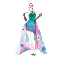 My project for course: Watercolor Fashion Illustration: Silhouette, Color and Flow. Traditional illustration, Watercolor Painting, and Fashion Illustration	 project by Marlene Sanchez - 05.11.2024