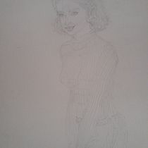 My project for course: Illustration of a Pin-Up with Traditional Techniques. Traditional illustration, Fine Arts, Painting, Pencil Drawing, and Drawing project by Akim Ferreira da Macena - 05.12.2024