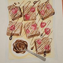 Mi proyecto del curso:  Ilustración gastronómica con acuarela. Projekt z dziedziny Trad, c, jna ilustracja,  Sztuki piękne,  Malarstwo i Malowanie akwarelą użytkownika charomcarande - 12.05.2024