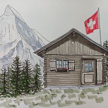 Mon projet du cours : Esquisses d'architecture expressives aux feutres de couleur. Een project van  Schetsen,  Tekening,  Architecturale illustratie, Sketchbook y  Illustratie met inkt van Marianne - 15.05.2024