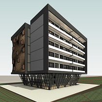 Meu projeto do curso: Modelagem de edifícios paramétricos com Revit. Un projet de 3D, Architecture, Architecture d'intérieur, Modélisation 3D, Architecture numérique , et ArchVIZ de edeyhuaman - 15.05.2024
