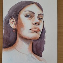 Mi proyecto del curso: Retrato artístico en acuarela. Fine Arts, Painting, Watercolor Painting, and Portrait Drawing project by Tere Vera - 05.15.2024