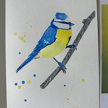 My project for course: Artistic Watercolor Techniques for Illustrating Birds. Traditional illustration, Watercolor Painting, Realistic Drawing, and Naturalistic Illustration project by deniztat - 05.16.2024