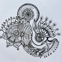 My project for course: The Art of Mandala Drawing: Create Geometric Patterns. Drawing & Ink Illustration project by nadiabihari2727 - 05.16.2024