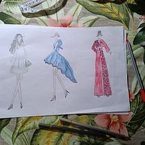Mi proyecto del curso: Ilustración de bocetos de moda. Een project van Traditionele illustratie,  Schetsen,  Modeontwerp, Digitale tekening y Mode-illustratie van Mirta Domínguez - 17.05.2024
