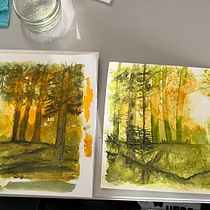 My project for course: Dreamy Watercolor Landscapes: Paint with Light. Un projet de Peinture , et Aquarelle de Lucy Brewer - 31.01.2024