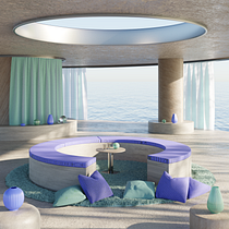 Mi proyecto del curso: ArchViz de interiores: crea diseños 3D surrealistas con Blender . Arquitetura, Arquitetura de interiores, Arquitetura digital, e Visualização arquitetônica projeto de Pablo del Valle Sánchez - 18.05.2024