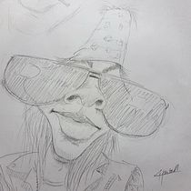 Meu projeto do curso: Retrato em caricatura com grafite. Ilustração tradicional, Desenho, e Desenho de retrato projeto de Gustavo Bissolli - 20.05.2024
