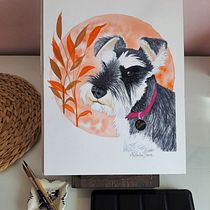 Mi proyecto del curso: Retratos expresivos de animales en acuarela. Un proyecto de Ilustración tradicional, Pintura a la acuarela, Dibujo realista e Ilustración naturalista				 de Nathalia Freire Iturriaga - 18.05.2024