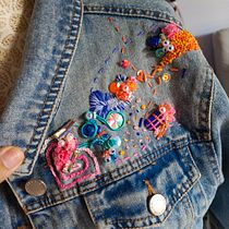 Mi proyecto del curso: Bordado y personalización de accesorios. Accessor, Design, Jewelr, Design, Fashion Design, Embroider, and Textile Design project by María Carolina Suarez - 05.21.2024
