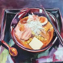 Ramen Tour of Japan . Een project van  Beeldende kunst, Schilderij y  Olieverfschilderij van frances_treveil - 21.05.2024