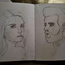 Mein Abschlussprojekt für den Kurs: Skizzenbuch für Porträts: Erkunde das menschliche Gesicht. Sketching, Drawing, Portrait Drawing, Artistic Drawing, and Sketchbook project by soatarh - 05.22.2024