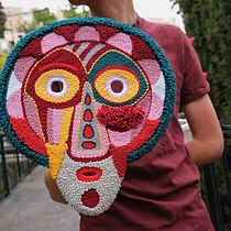 My project for course: Punch Needle: Embroider Decorative Masks. Un proyecto de Bordado, Decoración de interiores, Punch needle y Diseño textil de utemix - 23.05.2024