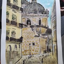 My project for course: Architectural Sketching with Watercolor and Ink. Sketching, Drawing, Watercolor Painting, Architectural Illustration, Sketchbook & Ink Illustration project by dius.lengyel - 05.23.2023